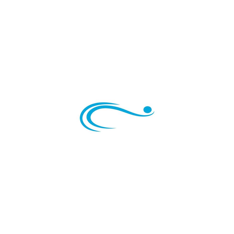 Wellensymbol-Logo-Vektor vektor