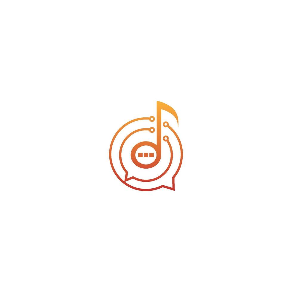 musik not logotyp och ton ikon bublle chat koncept design vektor