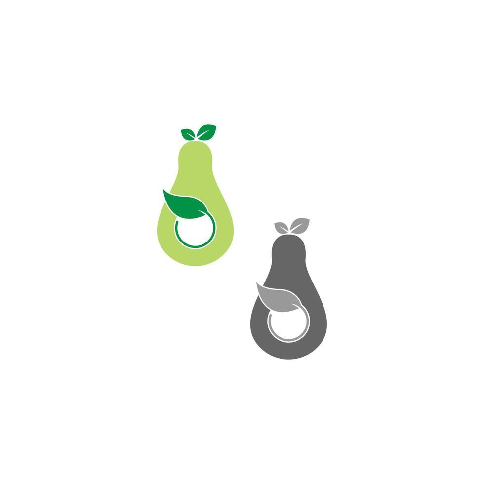 Avocado-Symbol Logo Illustration Design Vektor