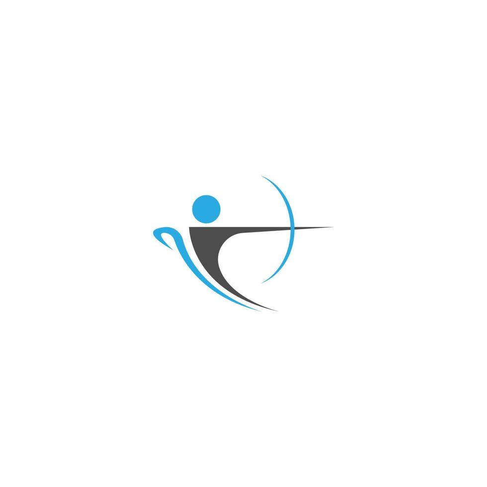Bogenschießen Logo Symbol Vektor Illustration