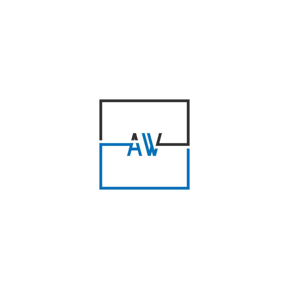 aw-Logo-Brief-Design-Konzept vektor