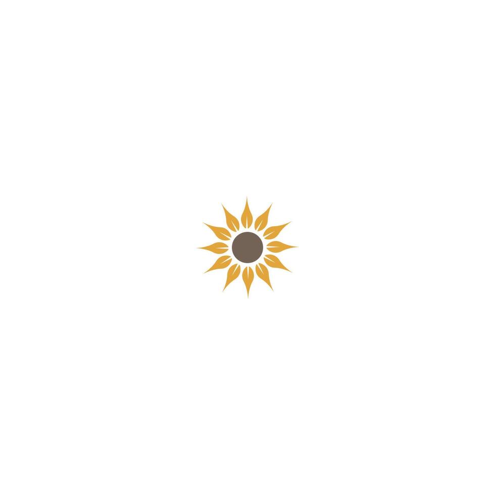 Sonne Blume Logo Symbol Konzept vektor