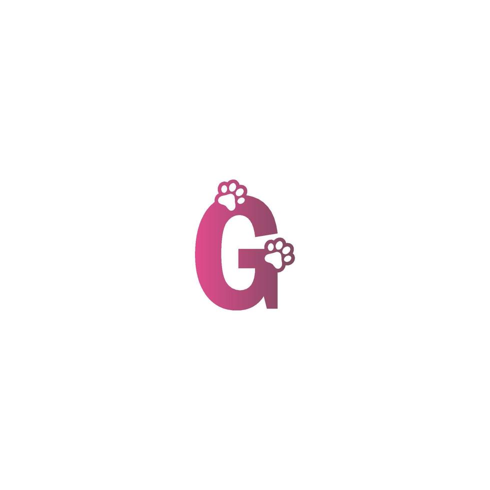 buchstabe g logo design hundespuren konzept vektor