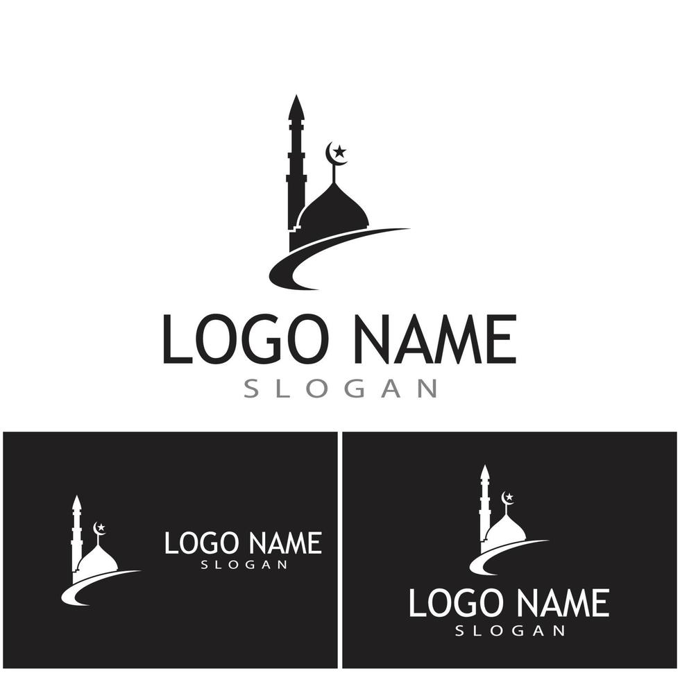 Moschee Logo Vorlage Vektor Symbol Illustration Design