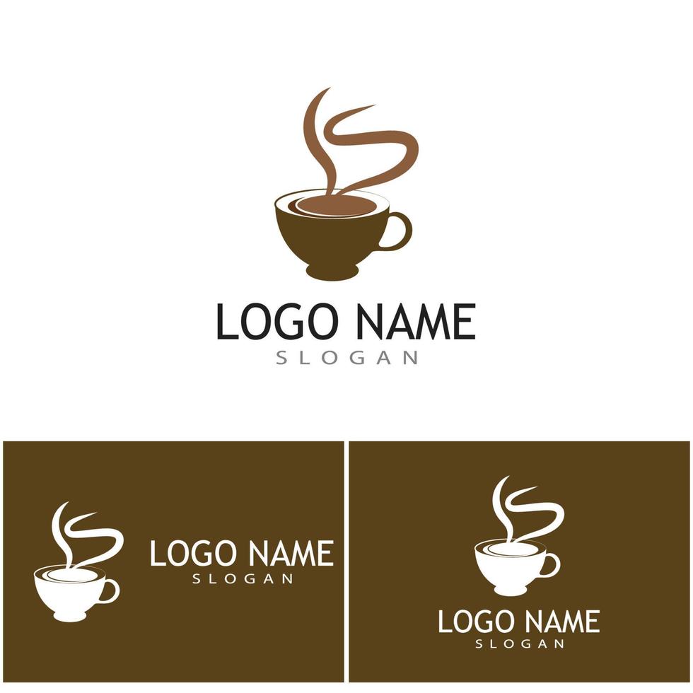 Kaffeetasse Logo Vorlage Vektor Icon Design