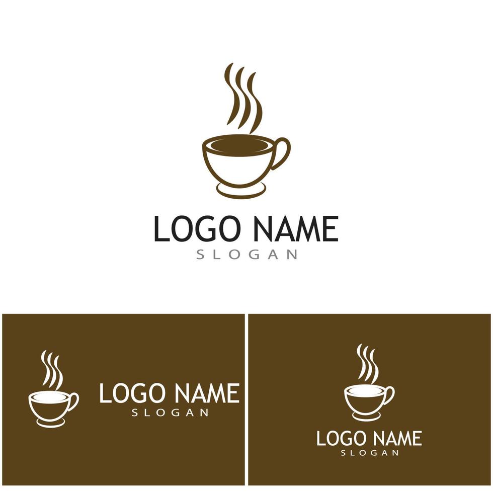 Kaffeetasse Logo Vorlage Vektor Icon Design