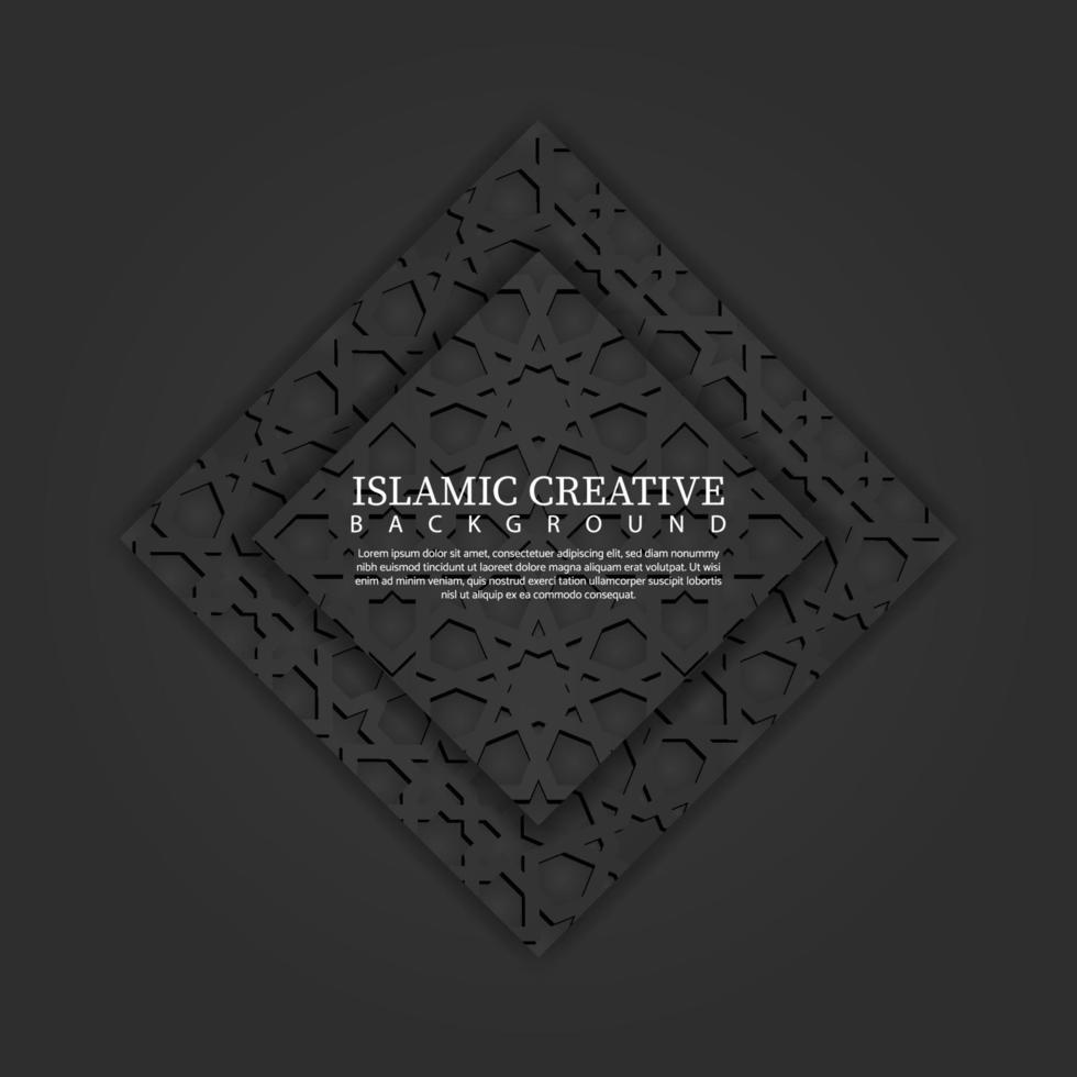 elegant mosképortdesign. islamisk kreativ bakgrund med islamisk mosaik och moské vektor
