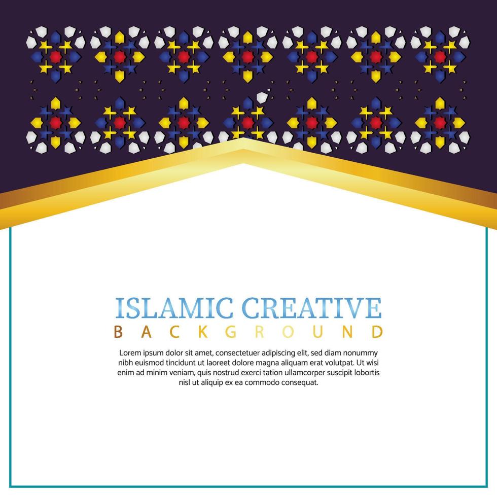 elegantes Design des Moscheentors. islamischer kreativer hintergrund mit islamischem mosaik und moscheenvektor vektor