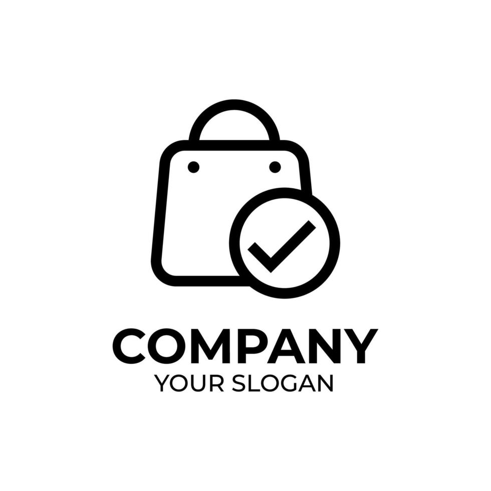 sicheres Shop-Logo-Design vektor
