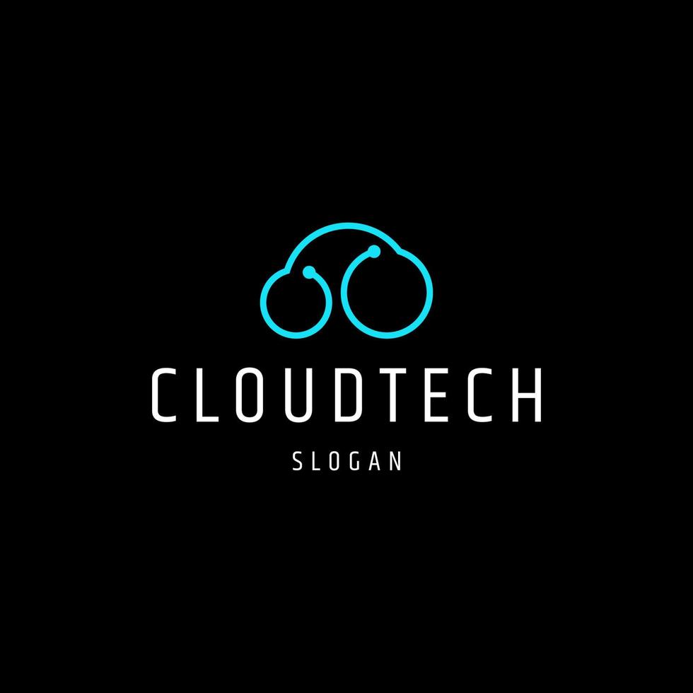 Cloud-Tech-Logo-Icon-Design-Vorlage vektor