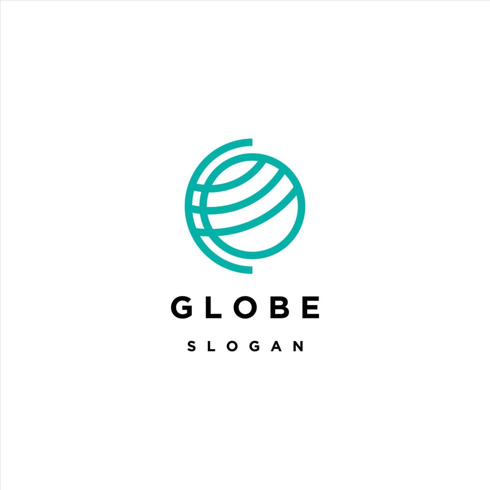 Globus-Logo-Icon-Design-Vorlage vektor