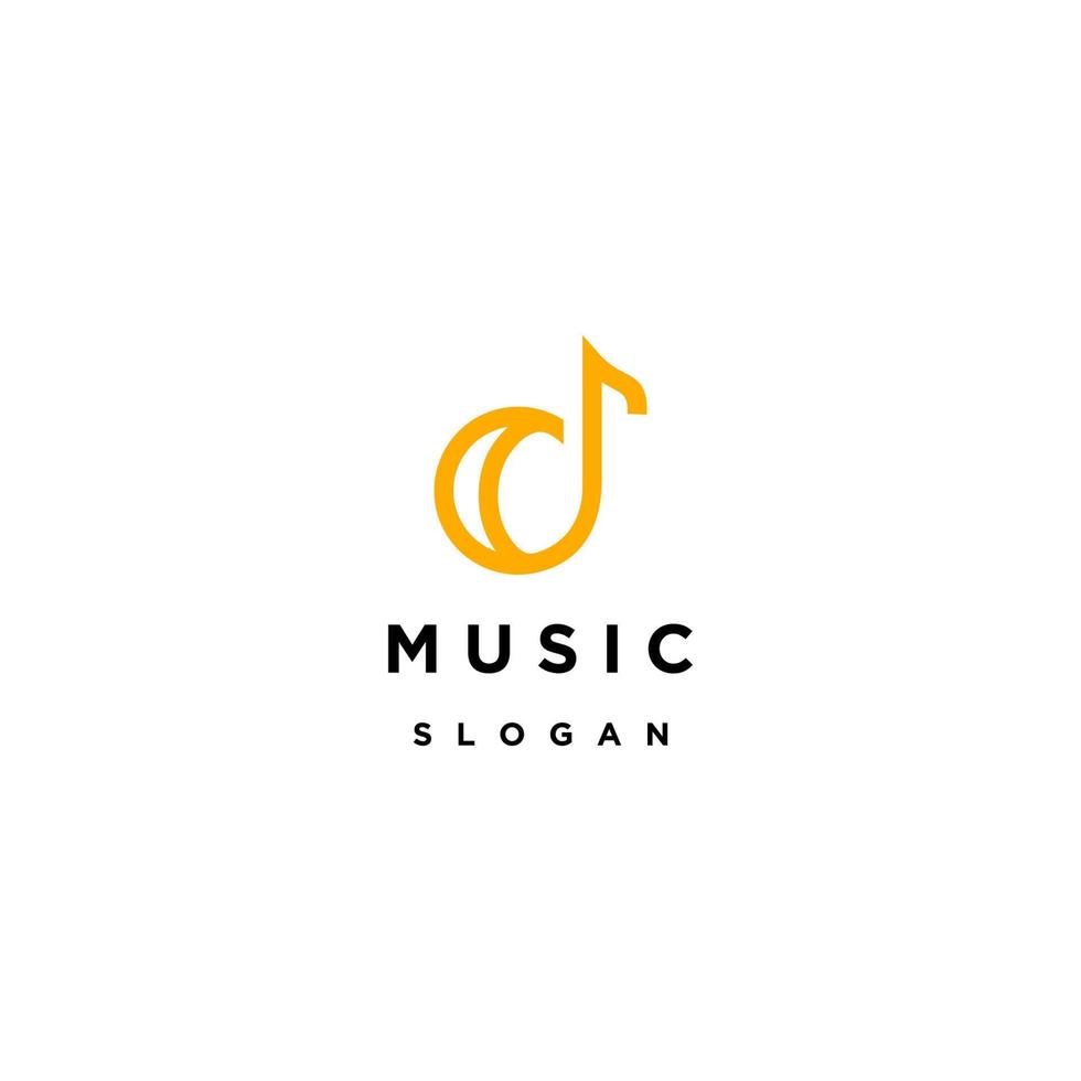 Design-Vorlage für Musiknoten-Logo-Icons vektor