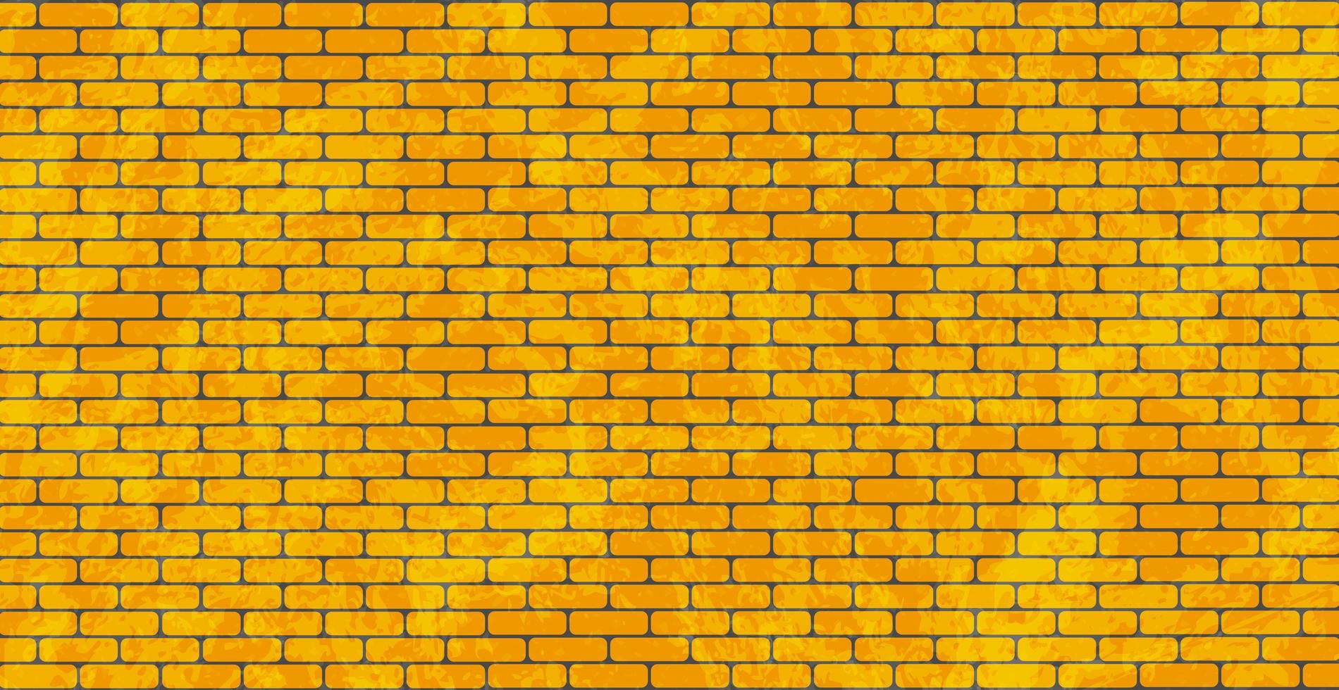Panorama-Hintergrundtextur altes orangefarbenes Mauerwerk, abblätternde Farbe - Vektor