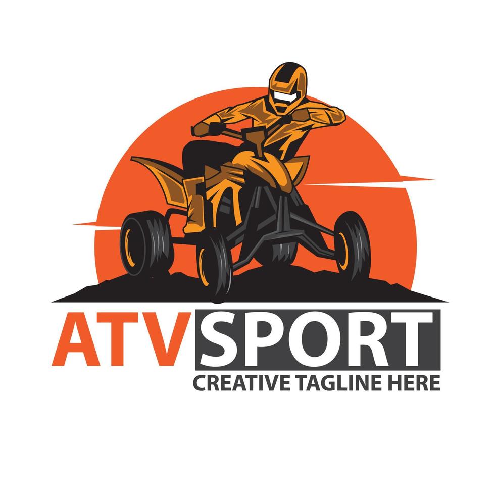 atv sport, ein illustrationslogosport vektor