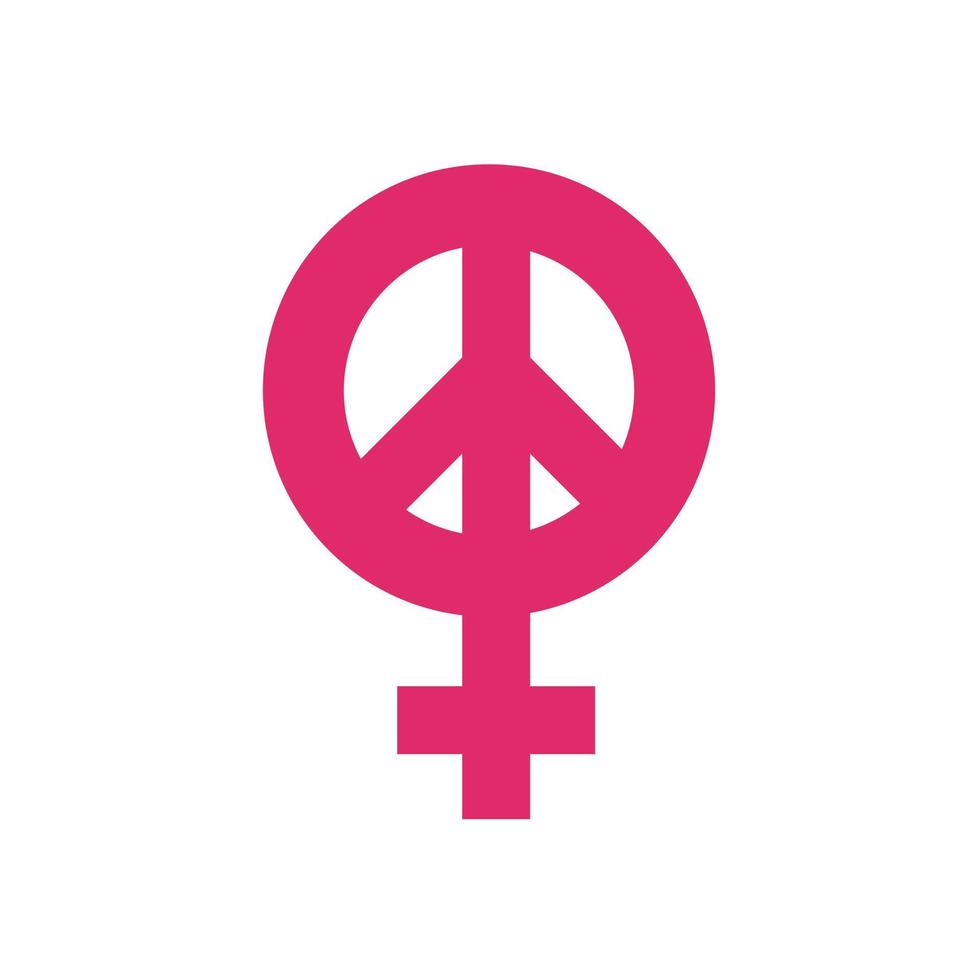 kvinnor fred symbol. kvinna symbol vektor. feminismens makt vektor