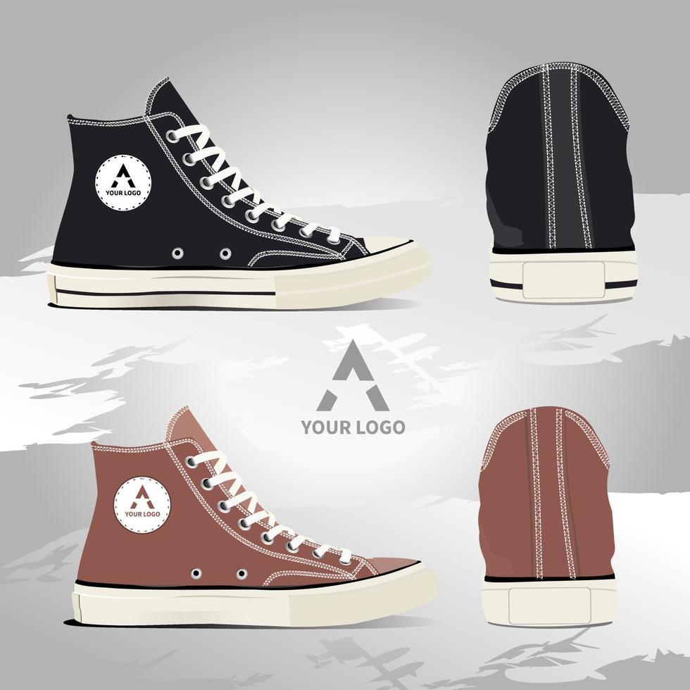 mockup skor sneakers vektor