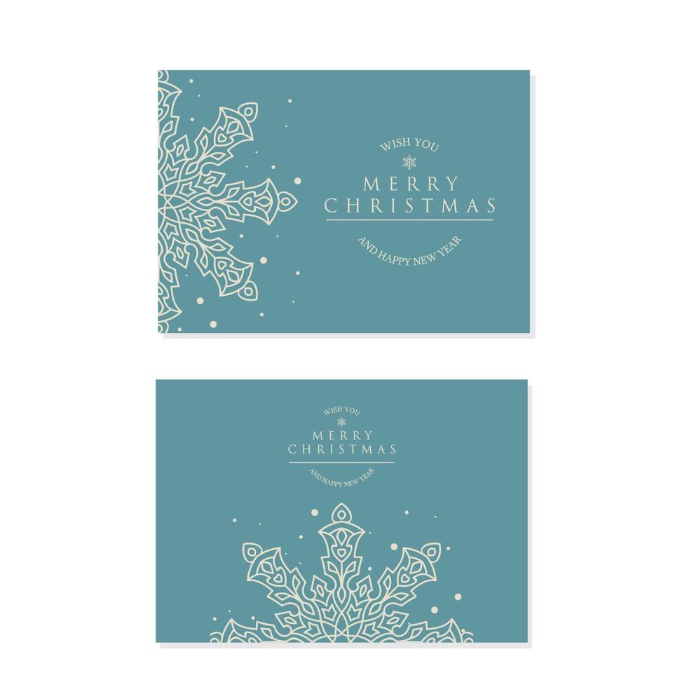 blaue nahtlose schneeflockengrenze, weihnachtsdesign für grußkarte. vektorillustration, frohe weihnachtsschneeflockenkopfzeile oder -fahne, tapete oder hintergrunddekor vektor