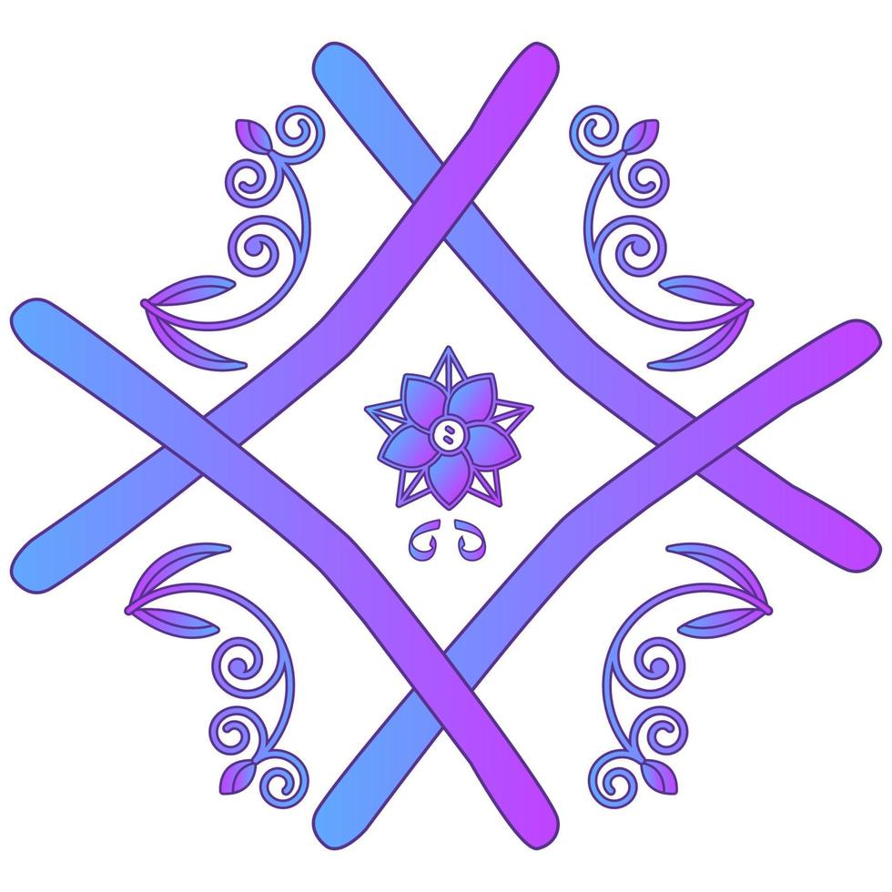 lila abstraktes Symbol quadriert auf weißem Hintergrund. Vektor-Idee vektor