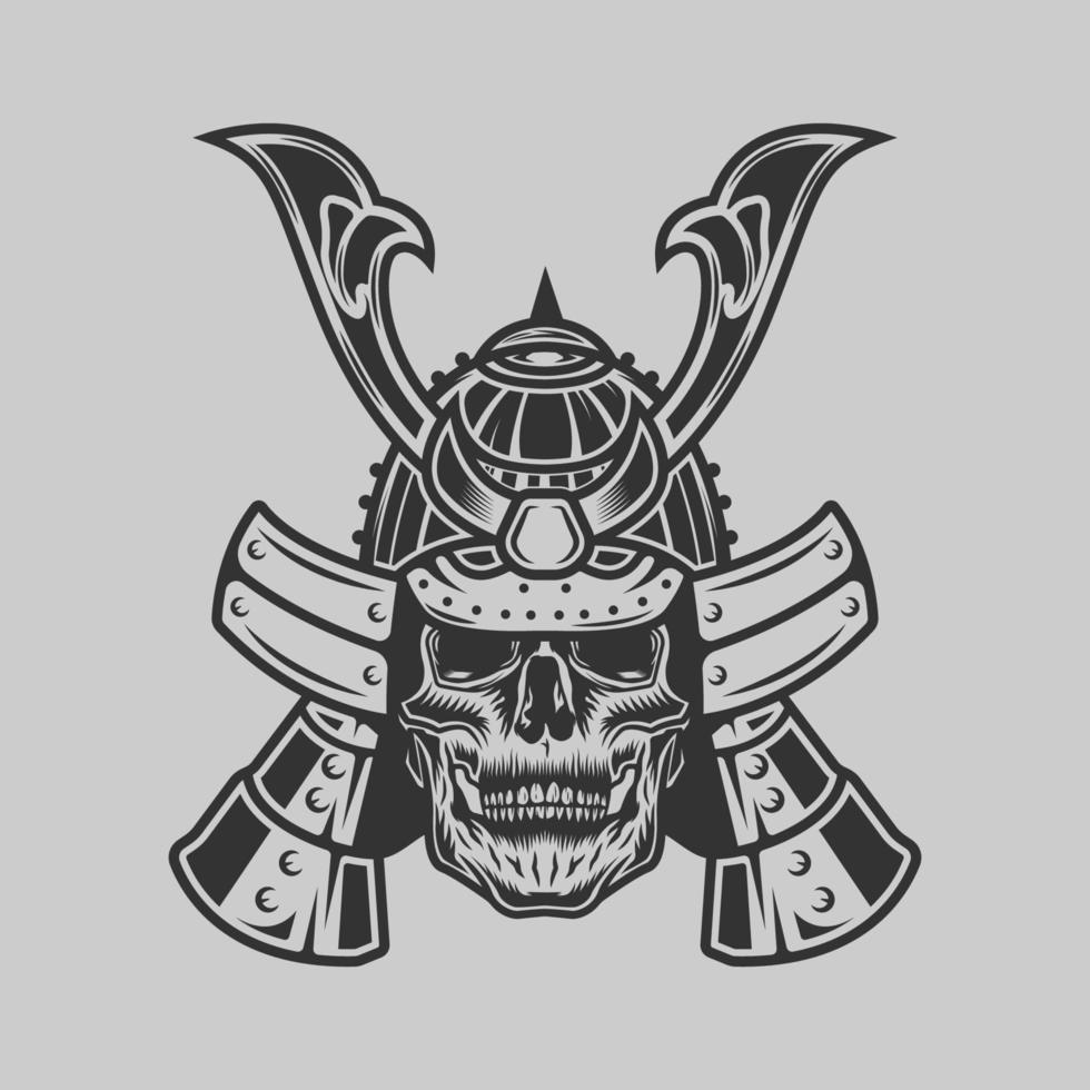 samurai warrior mma fighting design vektor