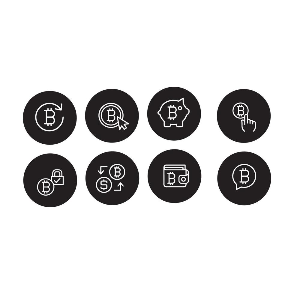 Bitcoin-Icons-Vektordesign vektor