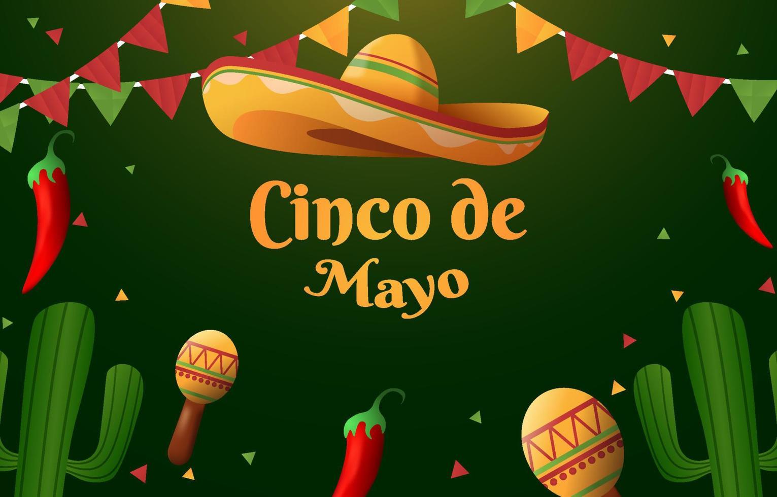 lutning cinco de mayo bakgrund vektor