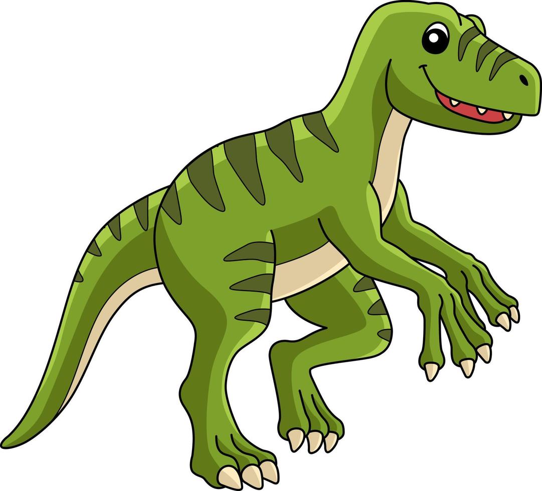 velociraptor dinosaurie tecknad färgad clipart vektor