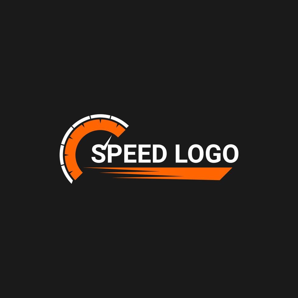 einfaches und sauberes Speed-Logo-Design vektor