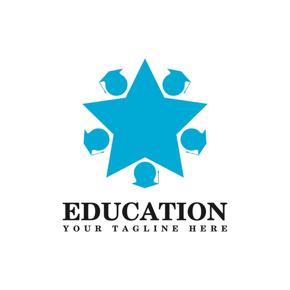 Bildung abstrakter Logo-Design-Vektor vektor