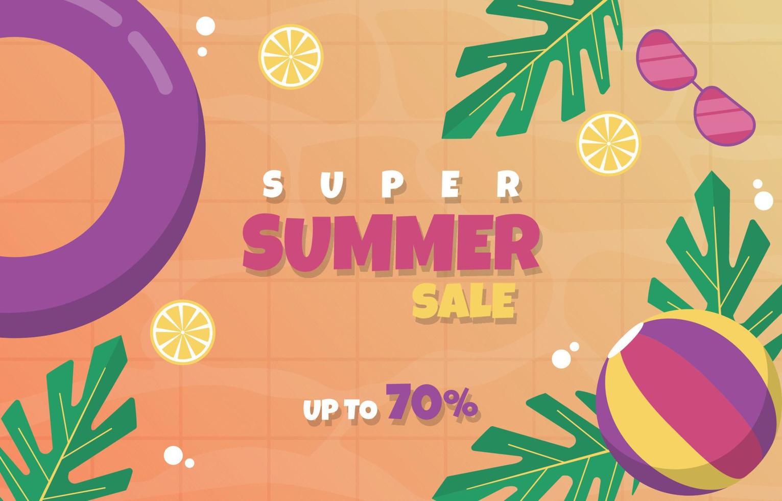 pool frukt sommar försäljning semester händelse affisch mall vektor