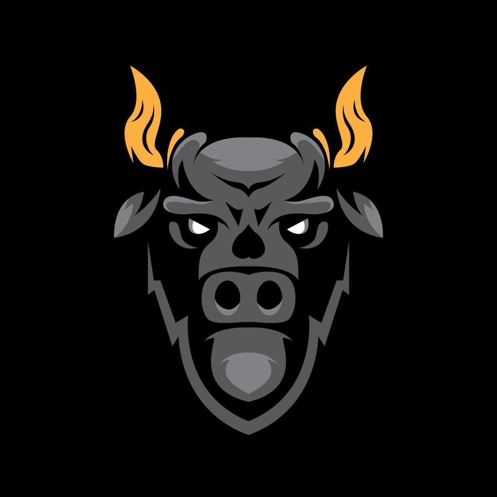 bull head maskottchen wütend büffel logo vektor symbol symbol illustration design