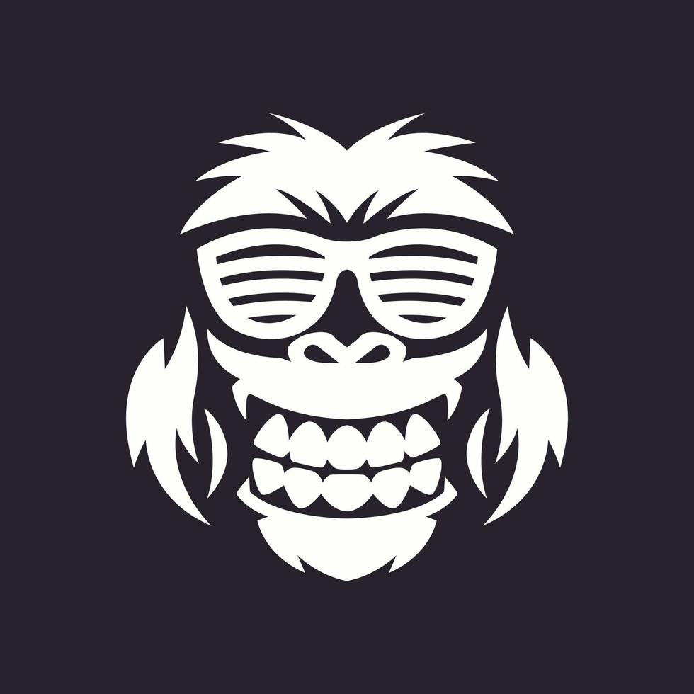 Affen-Lächeln-Logo vektor