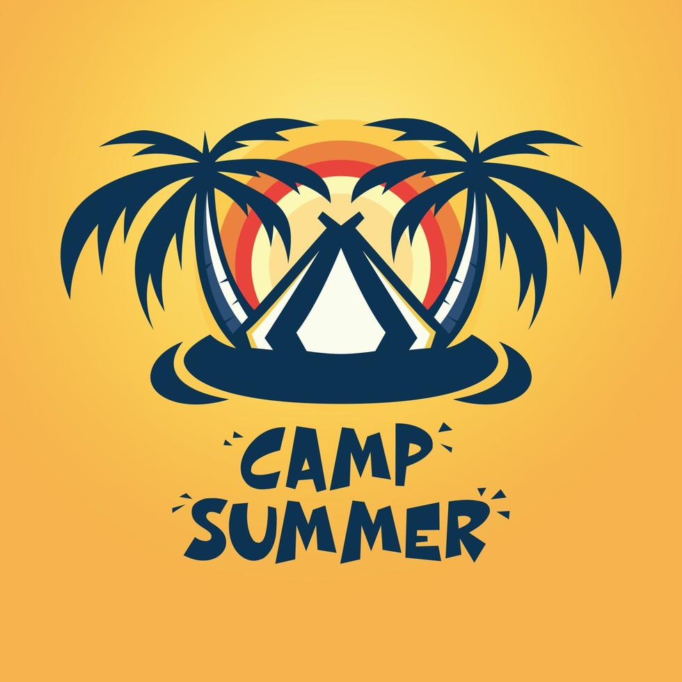 Camp-Sommer-Logo-Vorlagen vektor