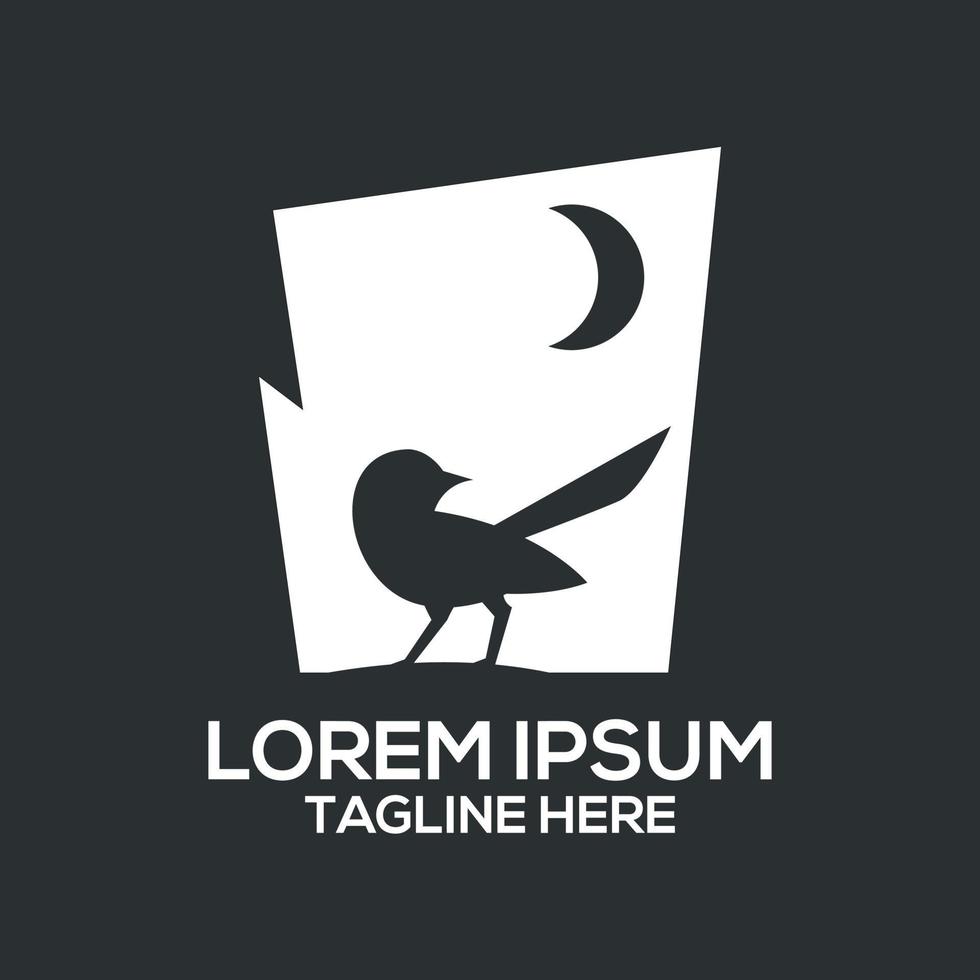 Vogelnacht-Logo-Vorlagen vektor
