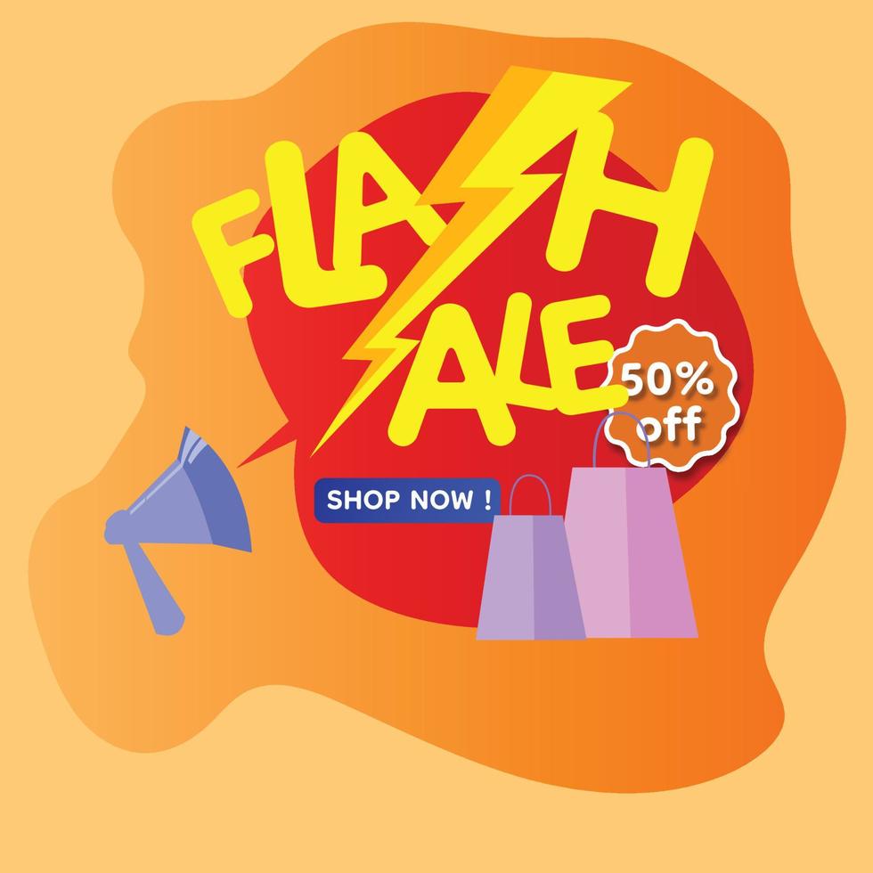 flash försäljning webbinlägg vektor