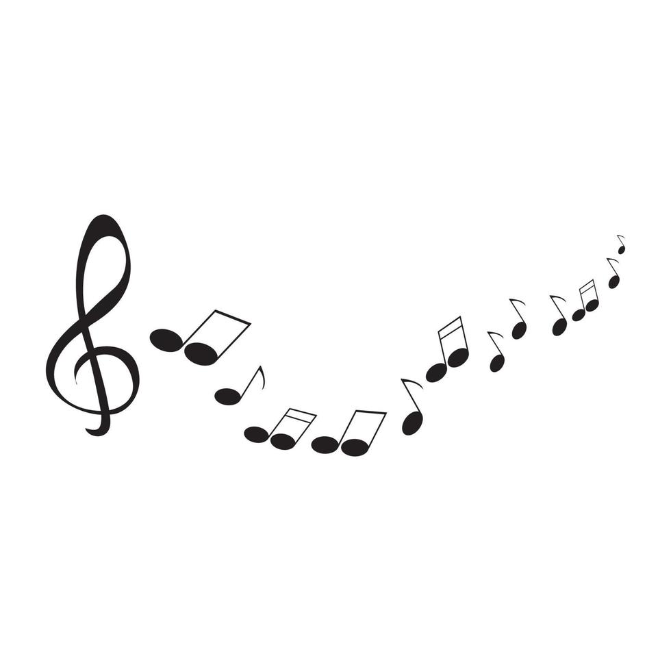 musiknoter logotyp vektor