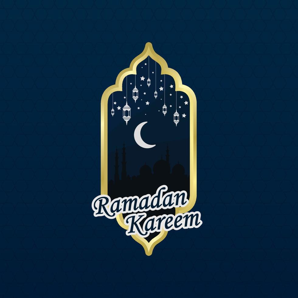 ramadan kareem islamisk bakgrundsillustration vektor