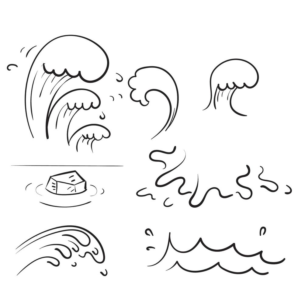 handritad doodle vattenstänk illustration vektor isolerade