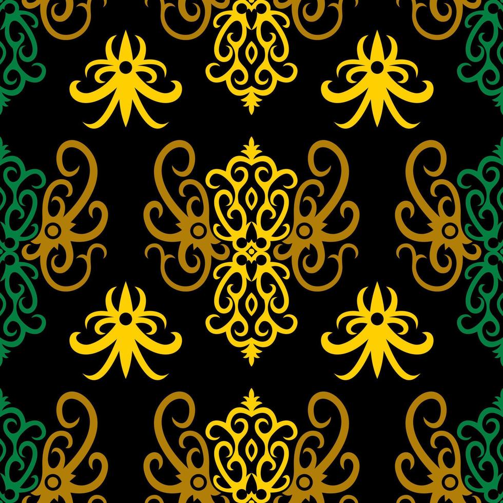 seamless mönster av dayak etniskt mönster. traditionellt indonesiskt tyg motiv. borneo mönster. vektor design inspiration. kreativ textil för mode eller tyg