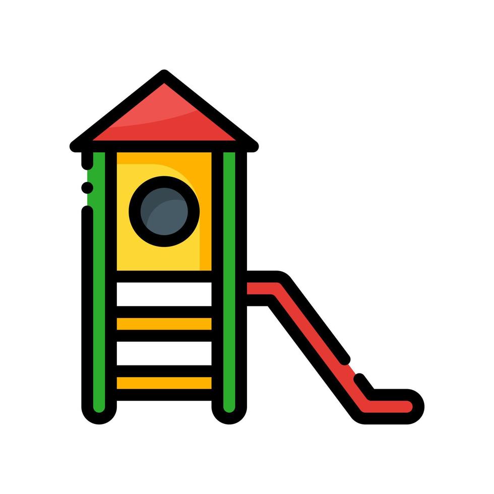 Symbol für den mit Spielplatz gefüllten Linienstil. Vektorillustration für Grafikdesign, Website, App vektor