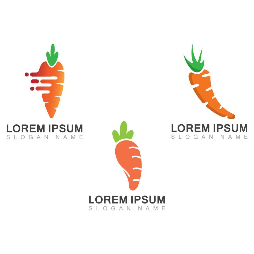 Karotte gesunde Lebensmittel Bio-Lebensmittel-Markt-Symbol. isolierte und flache illustration vektor
