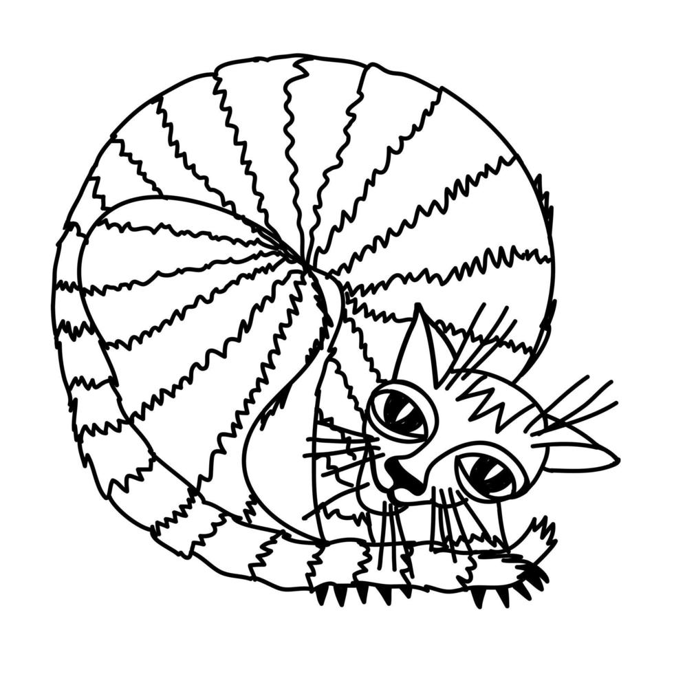 alte Katze-Vektor-Illustration vektor