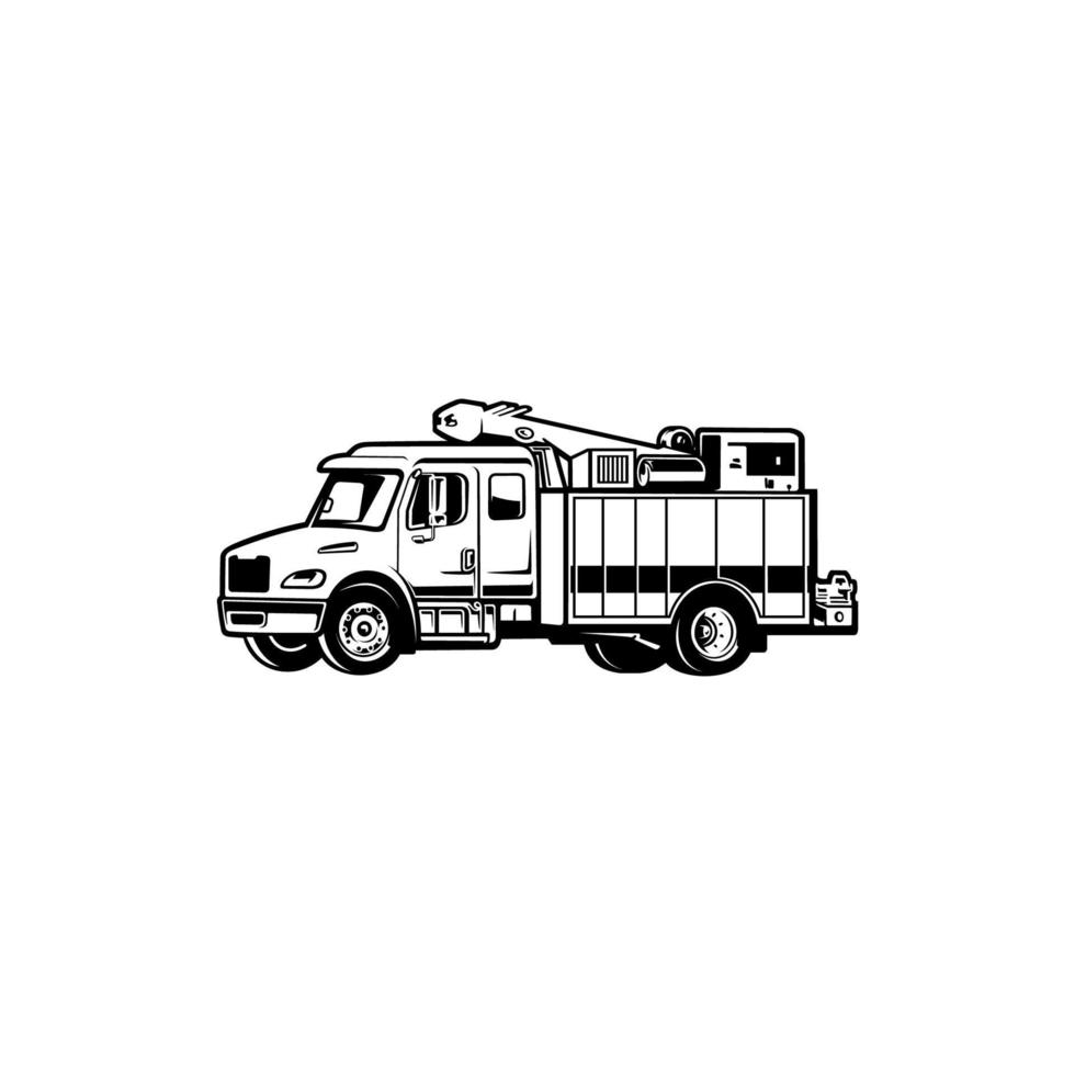 Service-LKW-Illustrationsvektor vektor