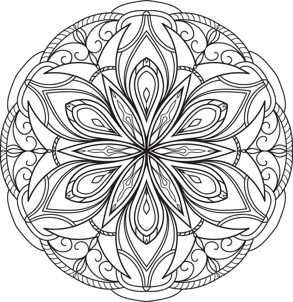 dekoratives Mandala-Design kostenloser Vektor