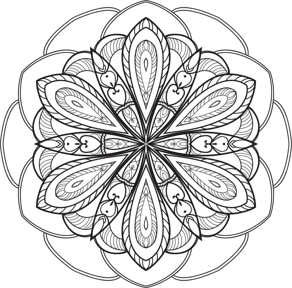 dekoratives Mandala-Design kostenloser Vektor