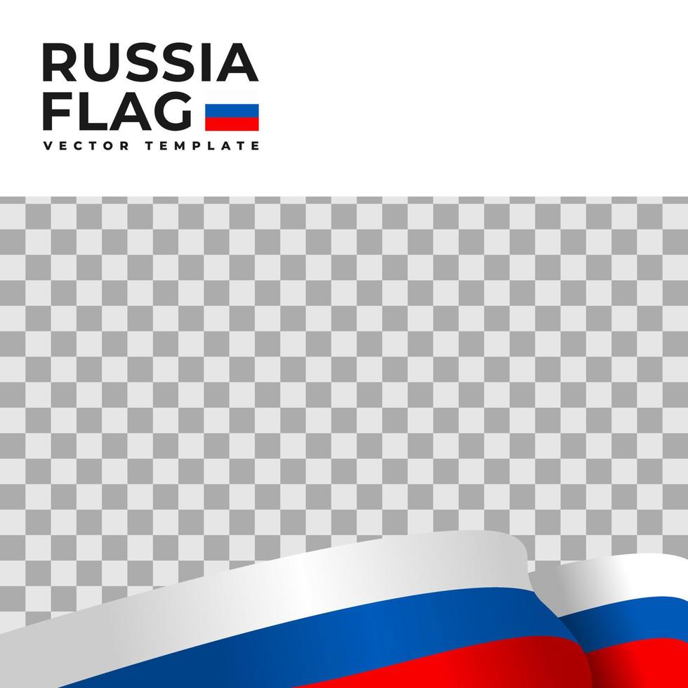 Vektorillustration der russischen Flagge mit transparentem Hintergrund. Vektorvorlage für Länderflaggen. vektor