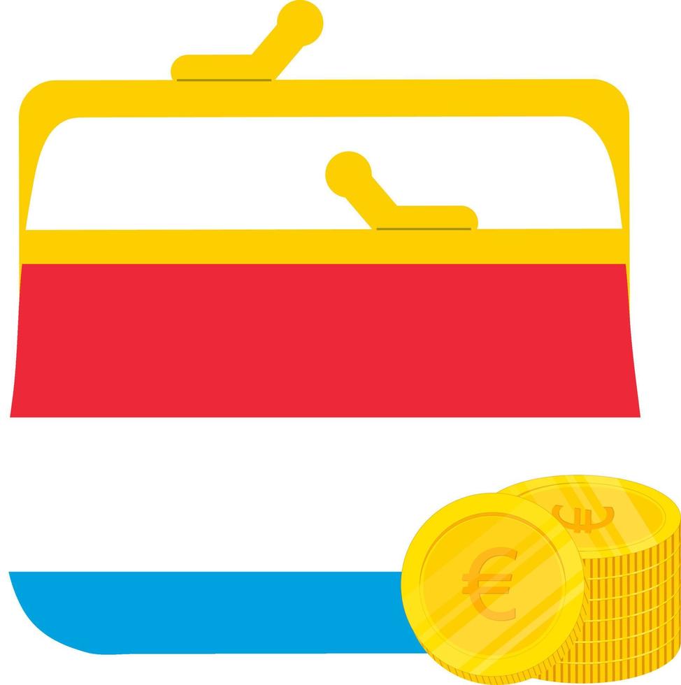 flagge von luxemburg vektor