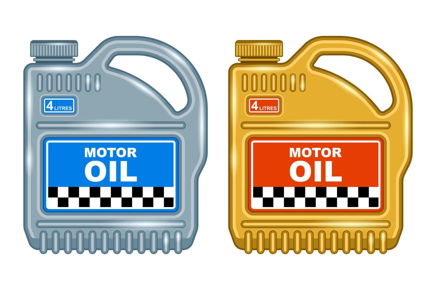 plastikkanister für motorölmodell realistischer isolierter weißer hintergrund vektor