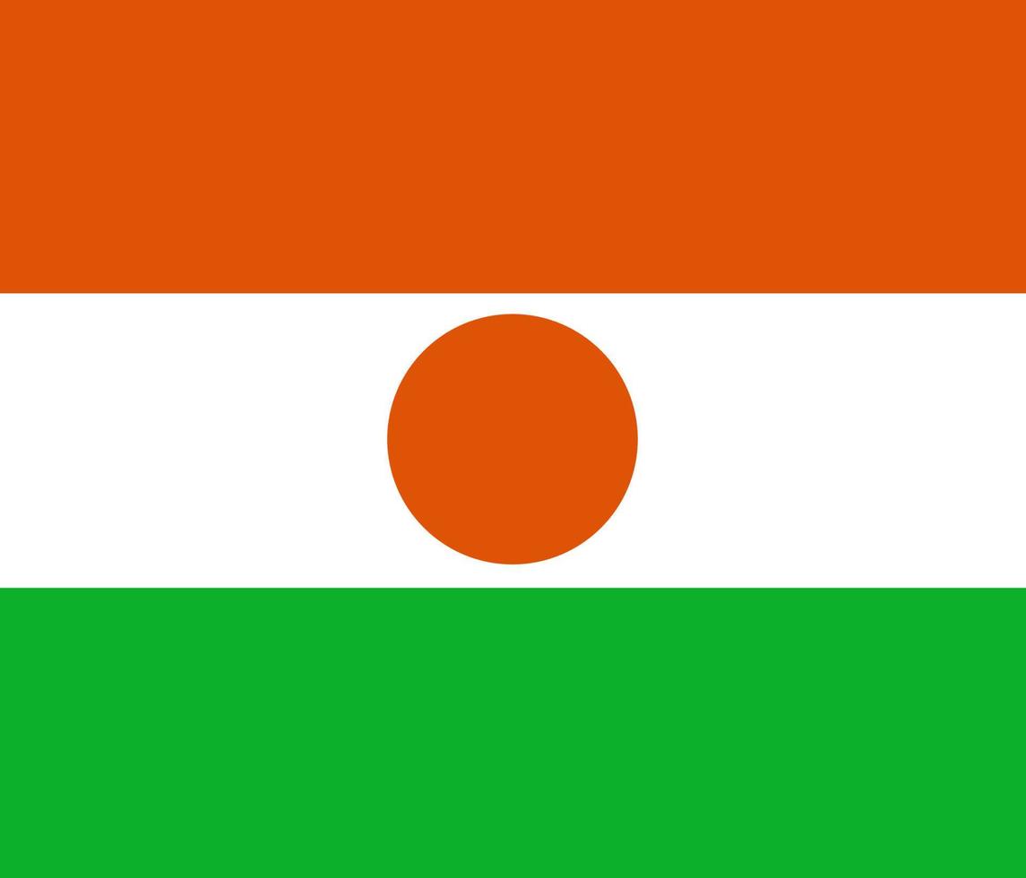flagge von niger vektor