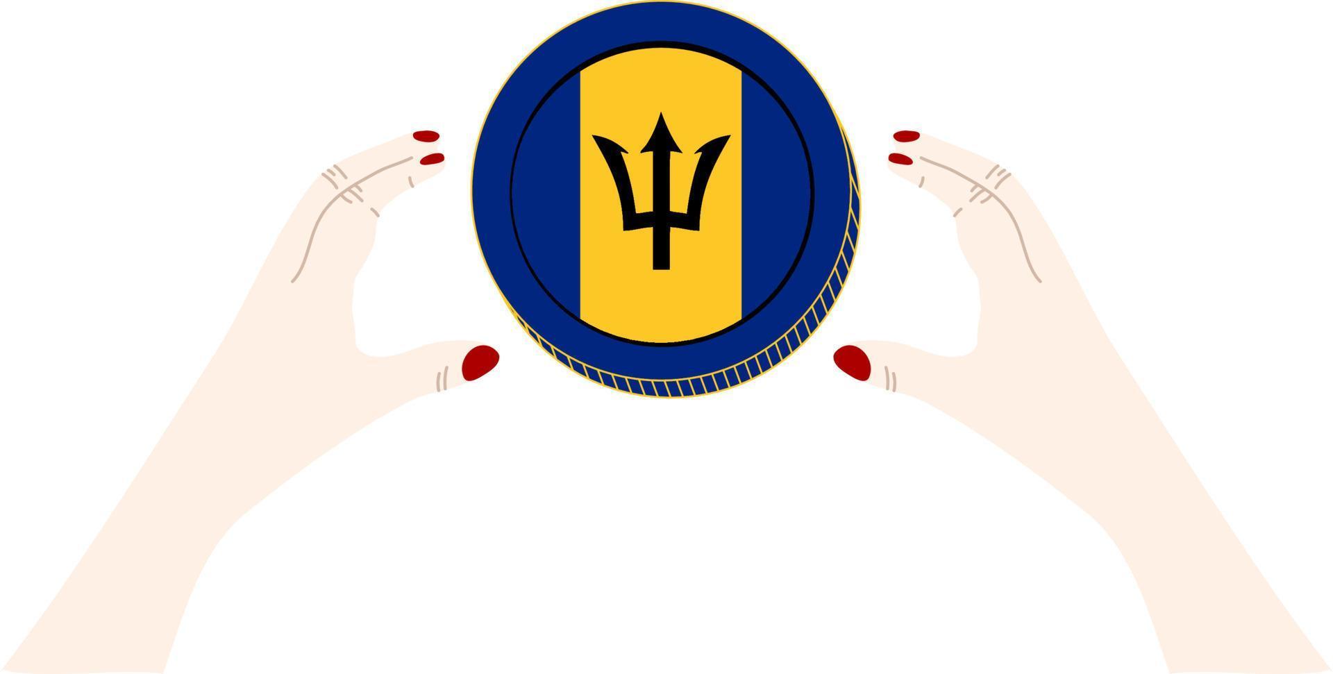 Barbados flagga vektor