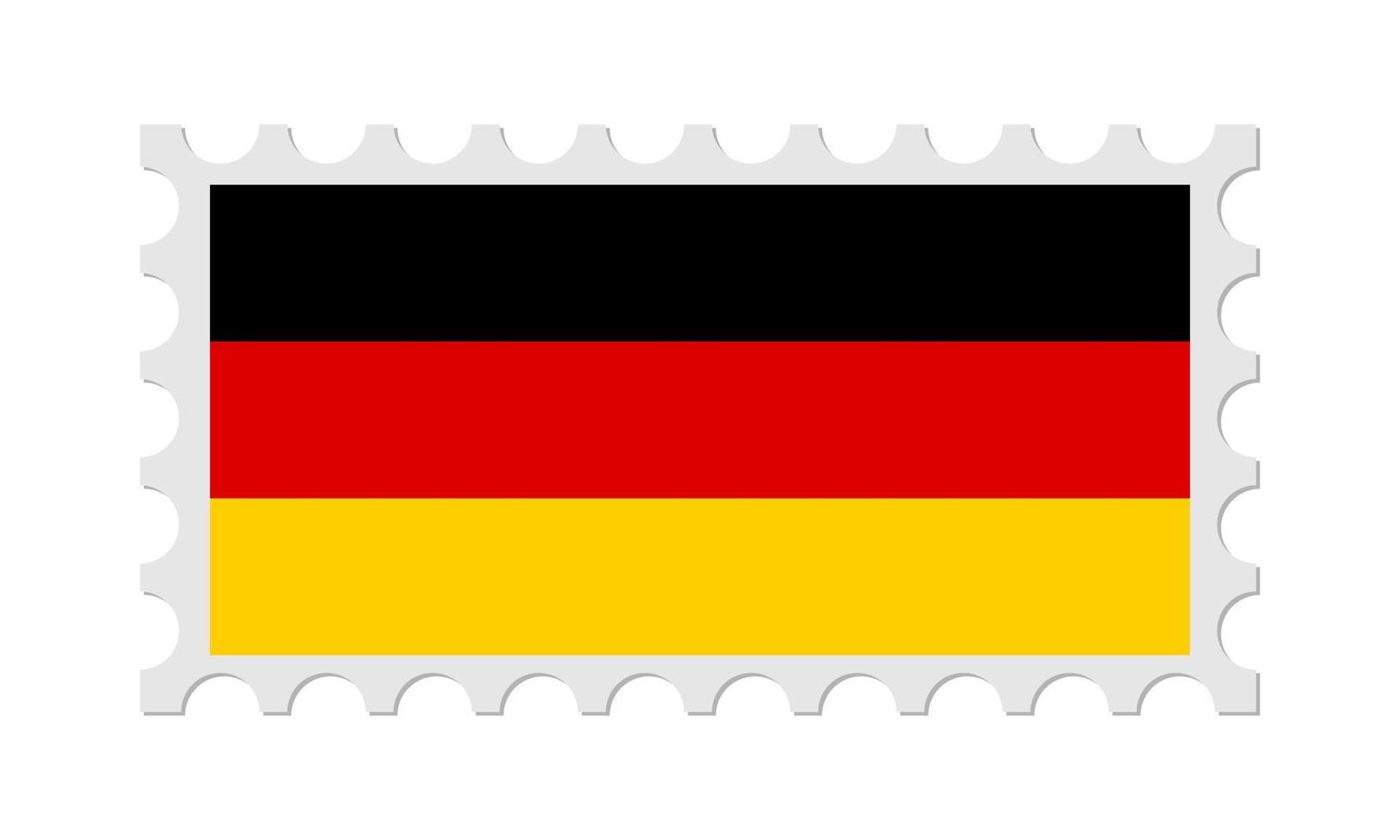 Deutschland-Briefmarke mit Schatten. Vektor-Illustration. vektor